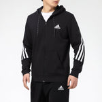 adidas M 3-Stripes Tape Full-Zip Sweatshirt Black GM6895