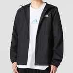 Men's adidas Mh Lite Wvjkt Athleisure Casual Sports Hooded Solid Color Woven Jacket Autumn Black HM2976