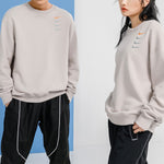 Nike French Terry Swoosh Embroidered Round Neck Sports Pullover Couple Style light grey DB9408-277