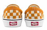 Vans Unisex Checkerboard Classic Slip-On Sneakers Yellow/White VN0A5JMH8LF