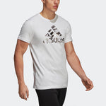 adidas Bos Foil Camo Camouflage Logo Printing Sports Short Sleeve White DI0302