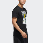 adidas Tsubasa Tee 1 Causual Sports Foot Ball Male Black FJ6226