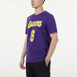 Air Jordan Los Angeles Lakers LeBron James 6 Casual Sports Basketball Short Sleeve Purple CV9987-557