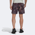 Men's adidas x Parley Crossover Loose Paint Splash Effect Printing Sports Shorts Khaki Brown HK4513