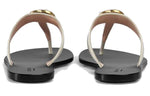 (WMNS) Gucci Thong Sandal With Double G 'White Leather' 497444-A3N00-9022