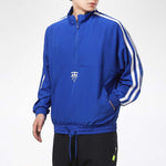 adidas T-MAC Classic Stripes Logo Half-Zipped Sports Jacket Men's Blue GH6689