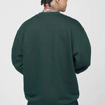 Li-Ning BADFIVE Sports Basketball Series Printing Loose Round Neck Pullover 'Dark Green' AWDRH65-1