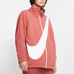 (WMNS) Nike logo lamb's wool reversible Stay Warm Stand Collar Jacket Red CZ4064-897