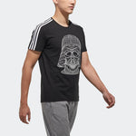 adidas neo M Sw Tee 5 Reflective Black Printing Round Neck Short Sleeve Black CV6998