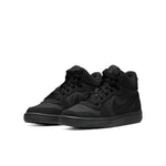 (GS) Nike Court Borough Mid 'Triple Black' 839977-001