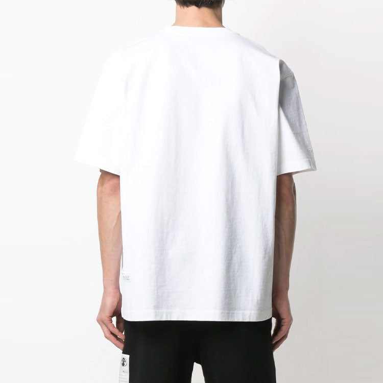 HERON PRESTON SS21 Nightshift T-Shirt 'White Orange' HMAA020R21JER0030120