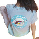 (WMNS) Vans Printing Short Sleeve Light Blue VN0A54IMUUU