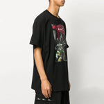 Off-White Caravaggio Painting Pattern Solid Color Short Sleeve Loose Fit Black OMAA038E20JER0051010