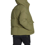 adidas Solid Color Zipper Hooded Down Jacket Men's Green HN9931