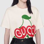 (WMNS) Gucci Beverly Hills Cherry T-Shirt 'Off White' 580762-XJCRJ-9095