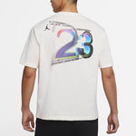 Air Jordan Solid Color Flying Man Logo Round Neck Short Sleeve White DM1419-901