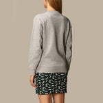 (WMNS) KENZO Embroidery Logo Round-neck Swea Gray FA62SW8204MO-94A