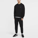 Nike Lab Fleece Crew Solid Color Stay Warm Sports Round Neck Pullover Black DA0318-010