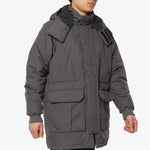 Men's adidas Zipper Hooded Loose With Down Feather Gray Jacket DM1940