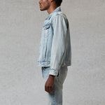 Fear of God Essentials FW20 Light Denim Trucker Jacket 'Indigo' FOG-FW20-363