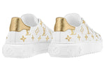 (WMNS) LOUIS VUITTON Time Out Sneakers 'White with Gold Monogram' 1A8TAA