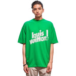 Men's LOUIS VUITTON Round Neck Logo Alphabet Printing Classic Short Sleeve Green 1A97OB