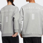 adidas Solid Color Minimalistic Alphabet Printing Round Neck Sports Unisex Gray HM2685
