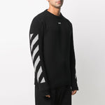 Off-White Men's SS21 SS21 logo Shirt Black OMHE023R21KNI0011041