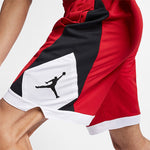 Air Jordan Side Black Logo Basketball Sports Shorts Red AJ1115-687