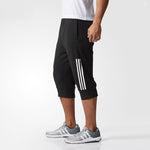 Men's adidas Stripe Printing Bundle Feet Sports Pants/Trousers/Joggers Black Z32382