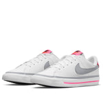 (GS) Nike Court Legacy 'White Pink Prime Light Smoke Grey' DA5380-111