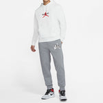 Air Jordan Jumpman Classics Flying Man Printing Drawstring Fleece Lined Slim Fit Bundle Feet Long Pants Gray DB6759-091