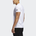 adidas M Gfx T Lng Logo Printing Sports Round Neck Short Sleeve White FT2794