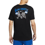 Nike Dri-FIT Back Cartoon Alphabet Pattern Printing Round Neck Breathable Running Short Sleeve Black DO0771-010