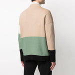 Off-White SS21 Colorblock Logo Round Neck Long Sleeves Colorblock OMHE048R21KNI0016272