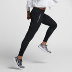 (WMNS) Nike Small Logo Elastic Waistband Running Sports Long Pants Black 885259-010