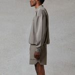 Fear of God Essentials FW20 Long Sleeve Polo Shirt 'Cement' FOG-FW20-360