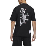 Men's Air Jordan Alphabet Character Printing Casual Short Sleeve Black T-Shirt DM1455-010