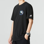 Men's adidas Tmac Tee 8 Alphabet Athleisure Casual Sports Round Neck Short Sleeve Black T-Shirt HS8523