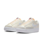 (WMNS) Nike Blazer Low Platform Classic Casual Skateboarding Shoes Yellow White DJ0292-108