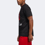 Men's adidas Casual Sports Printing Round Neck Pullover Short Sleeve Black T-Shirt DQ0922