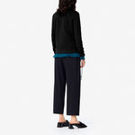 (WMNS) KENZO Embroidered Tiger Head Round Neck Black Hoodie F962SW7164X7-99