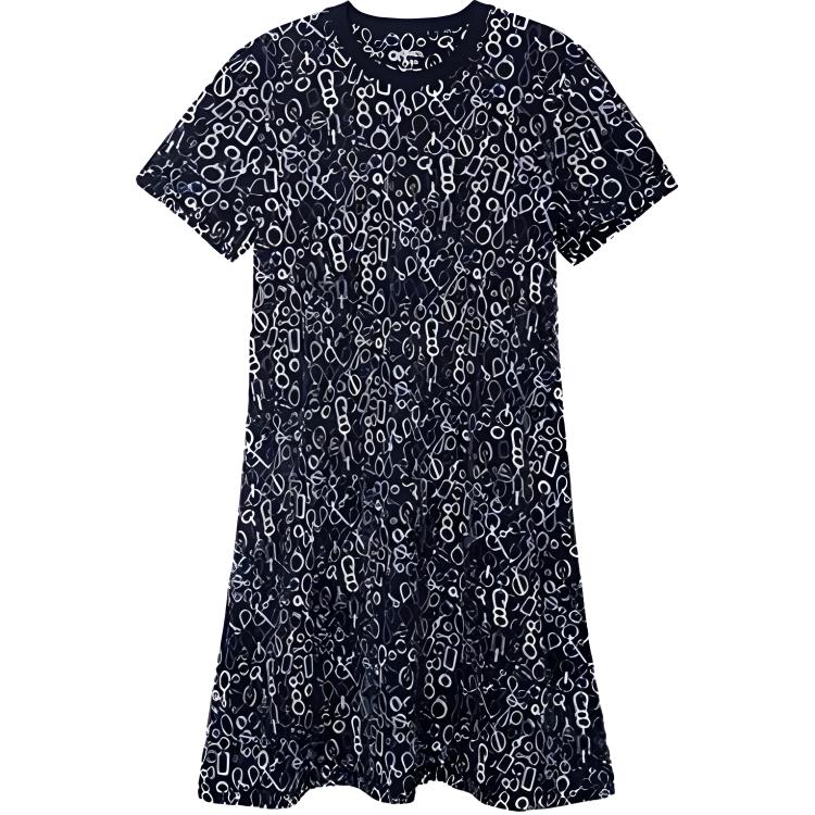 HERMES Short Sleeved Dresses Women's Black