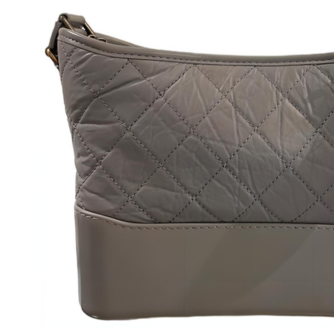 CHANEL Gabrielle Calfskin Hobo Bag Handbag Shoulder Bag Crossbody Bag Medium Size Women's Dark Gray