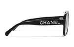 CHANEL Eyeglass Frames Unisex Black Blue Light Blocking