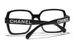 CHANEL Eyeglass Frames Unisex Black Blue Light Blocking
