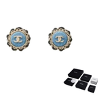 CHANEL - Stud Earrings Unisex Blue
