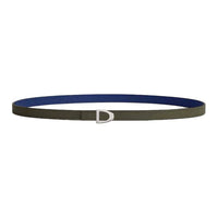 HERMES Calfskin Leather Belts Women's Green Verona/Sapphire Width 1.3cm