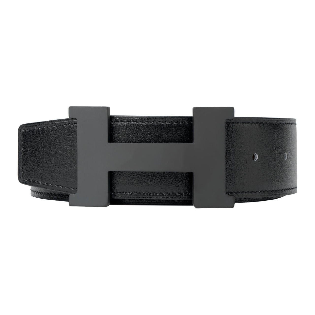 HERMES Constance Leather Belts Men Black & Ebony