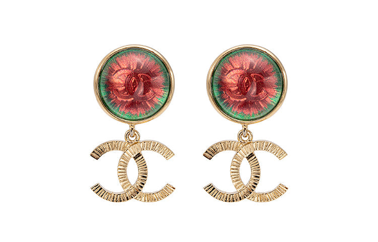CHANEL Earrings Women's Gold